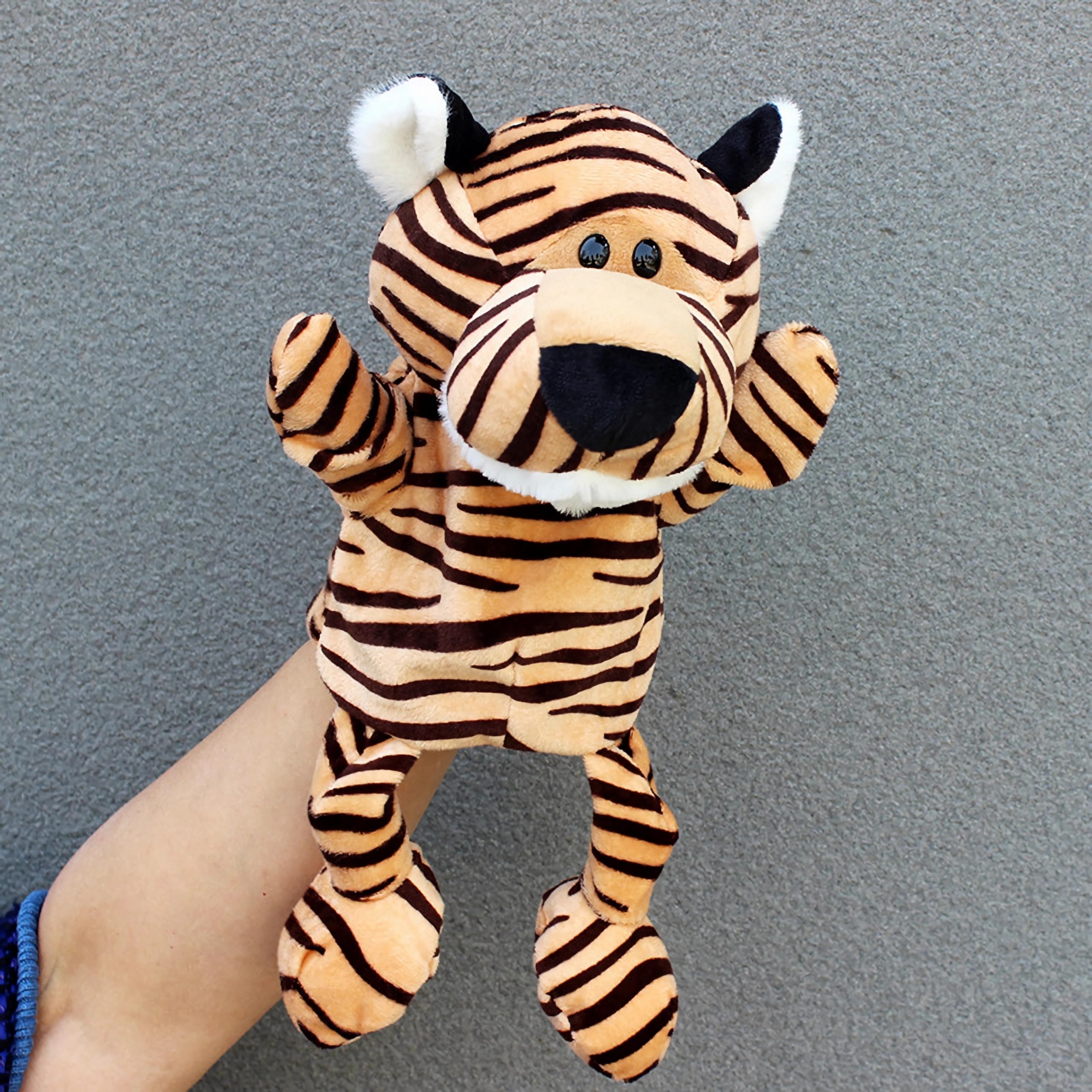 LOMTRATS Animal Hand Puppets for kids,Toddler Includes Wolf Tiger Lion Monkey with Legs, Perfect for Storytelling,Teaching,Preschool,Birthday Gifts