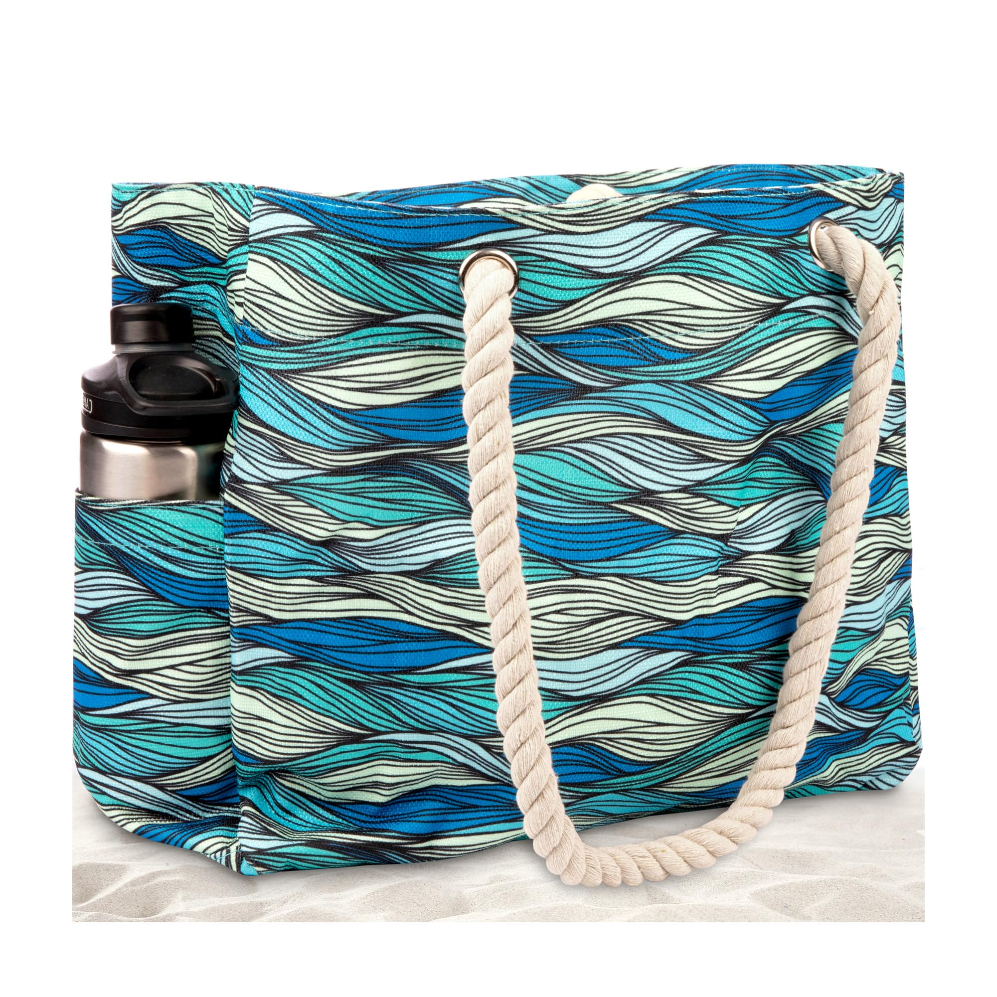 Odyseaco Waterproof Beach Bag Tote Pool Bag & Large Beach Tote Bags for