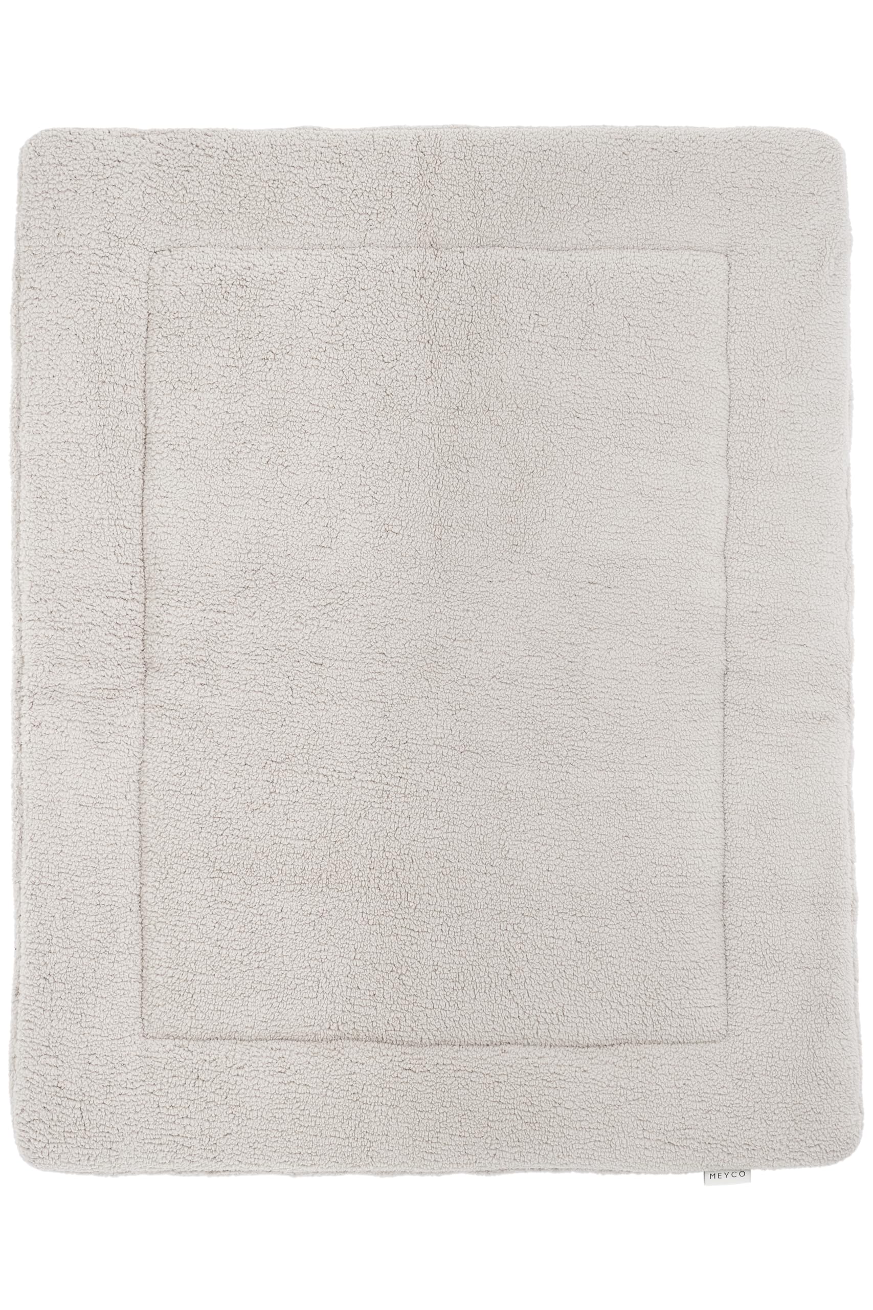Meyco Laufgittereinlage Teddy, Baby Laufstall Einlage (Krabbelmatte für Babys, Spielmatte für Laufstall, besonders weich, 80 x 100 cm), Greige