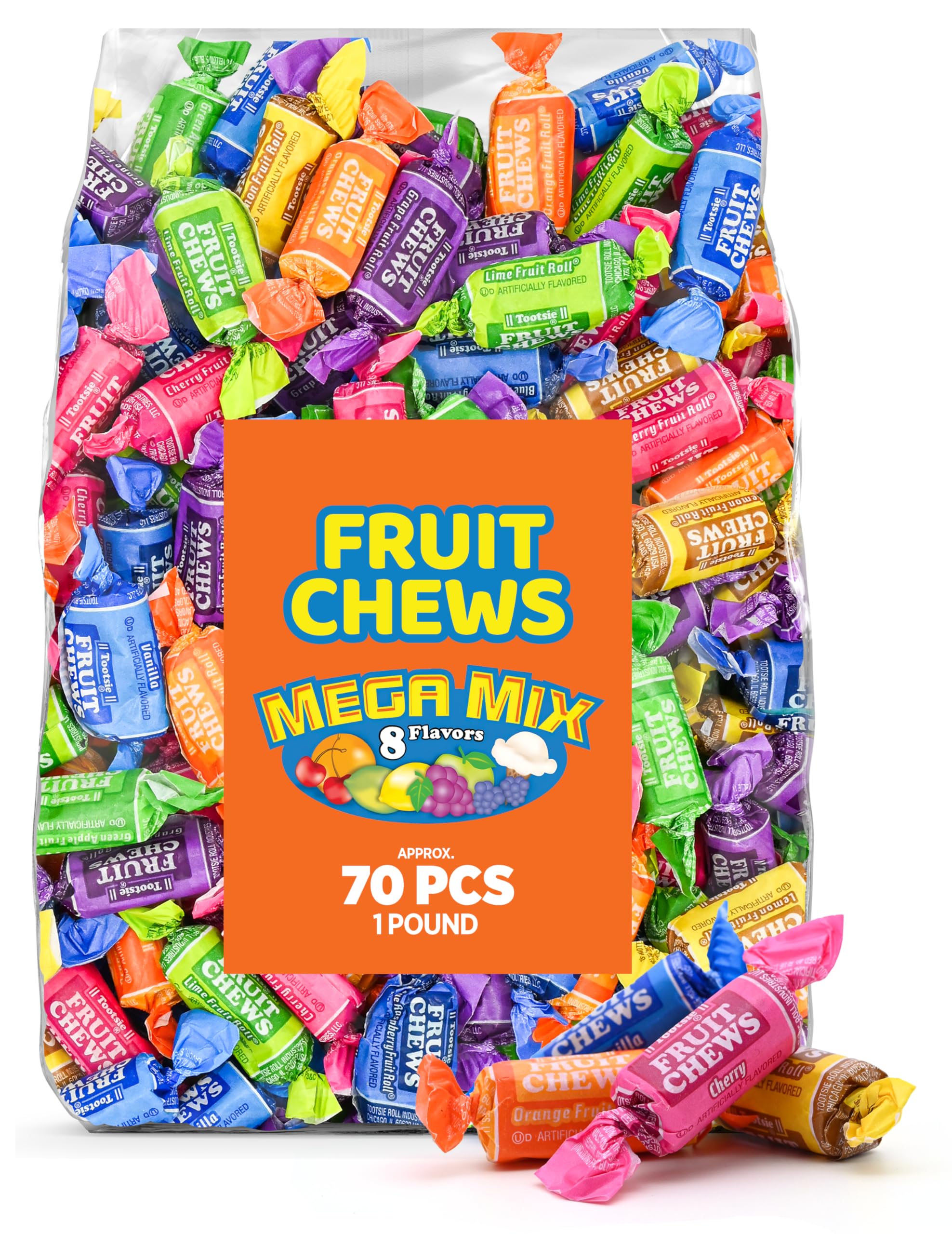 FRUITS　no95-98 Amazon.com : Fruit Chews Mega Mix – 8 Flavors Taffy Candy