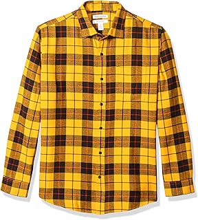 Amazon Essentials Men's Regular-Fit Long-Sleeve Plaid Flannel Shirt - coolthings.us