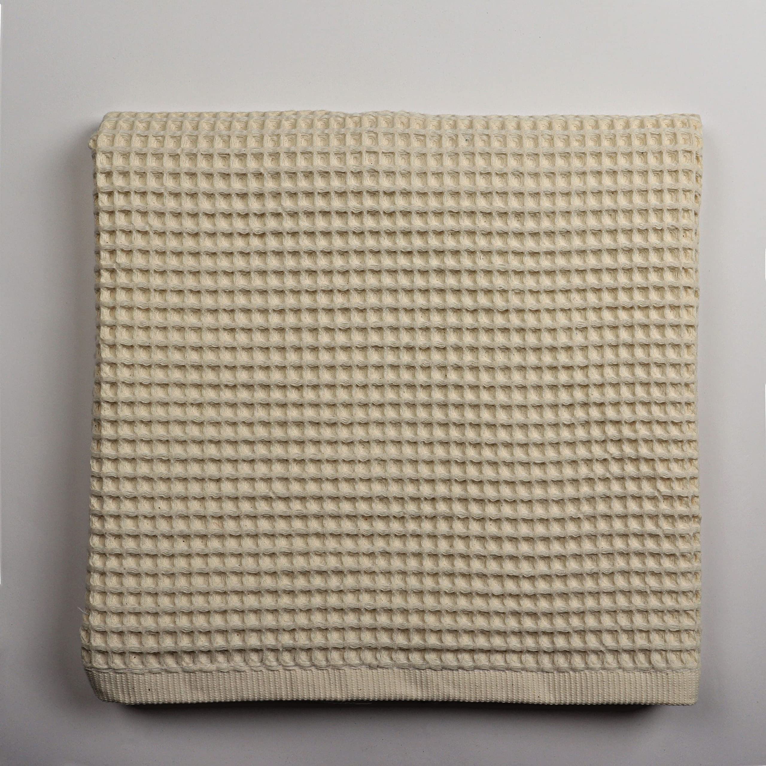PÜSKÜL - Ręcznik waflowy do łazienki - 100% turecka bawełna ręcznik o splocie waflowym (80 x 160 cm / 81 x 160 cm, naturalny - beżowy)