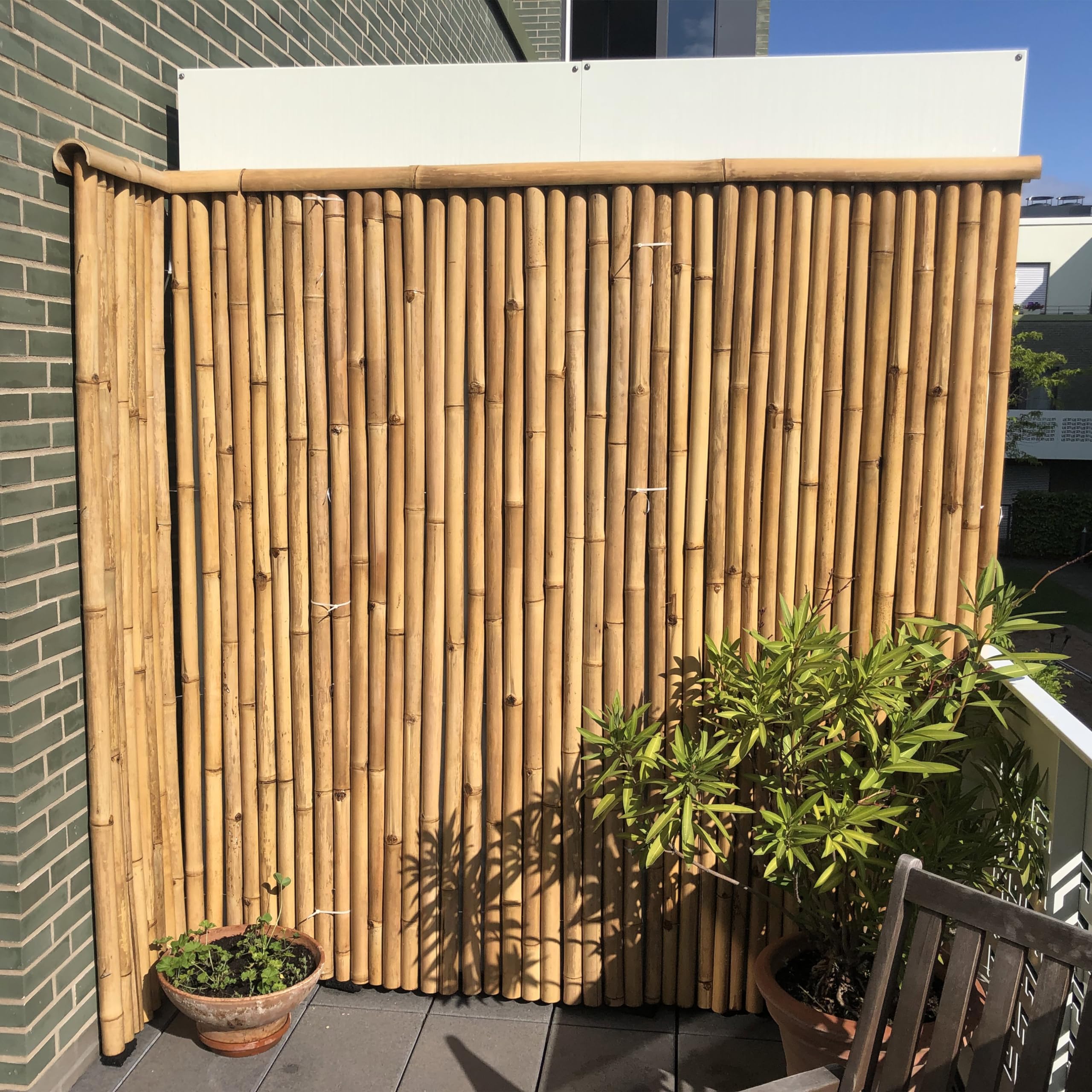 Amazon.de: Bambusrohr mit Lngsspalt/Zaunabdeckung/Bambusrinne/Halbschale/DIY  Projekte/Lnge 90 cm (Heller Bambus (Apus))