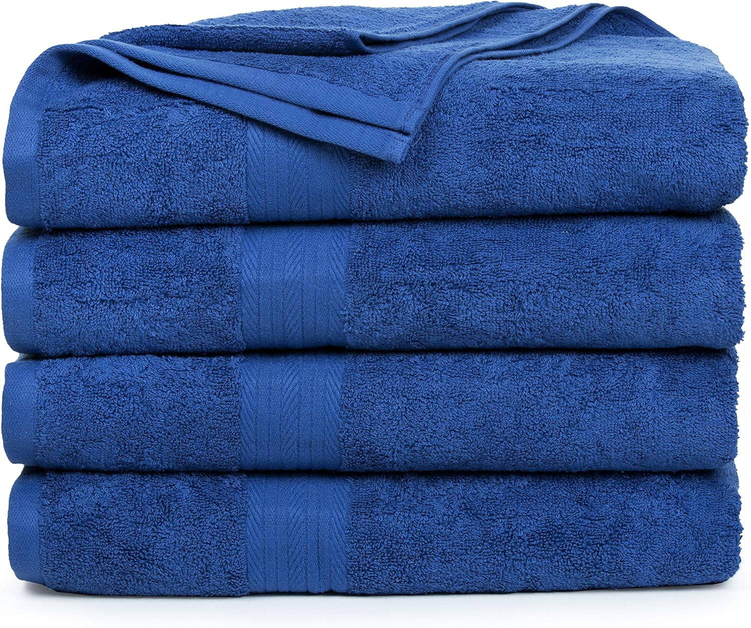 Ample Decor Bath Towels Set of 4 76cm X 137cm 100 Cotton 600 GSM Soft