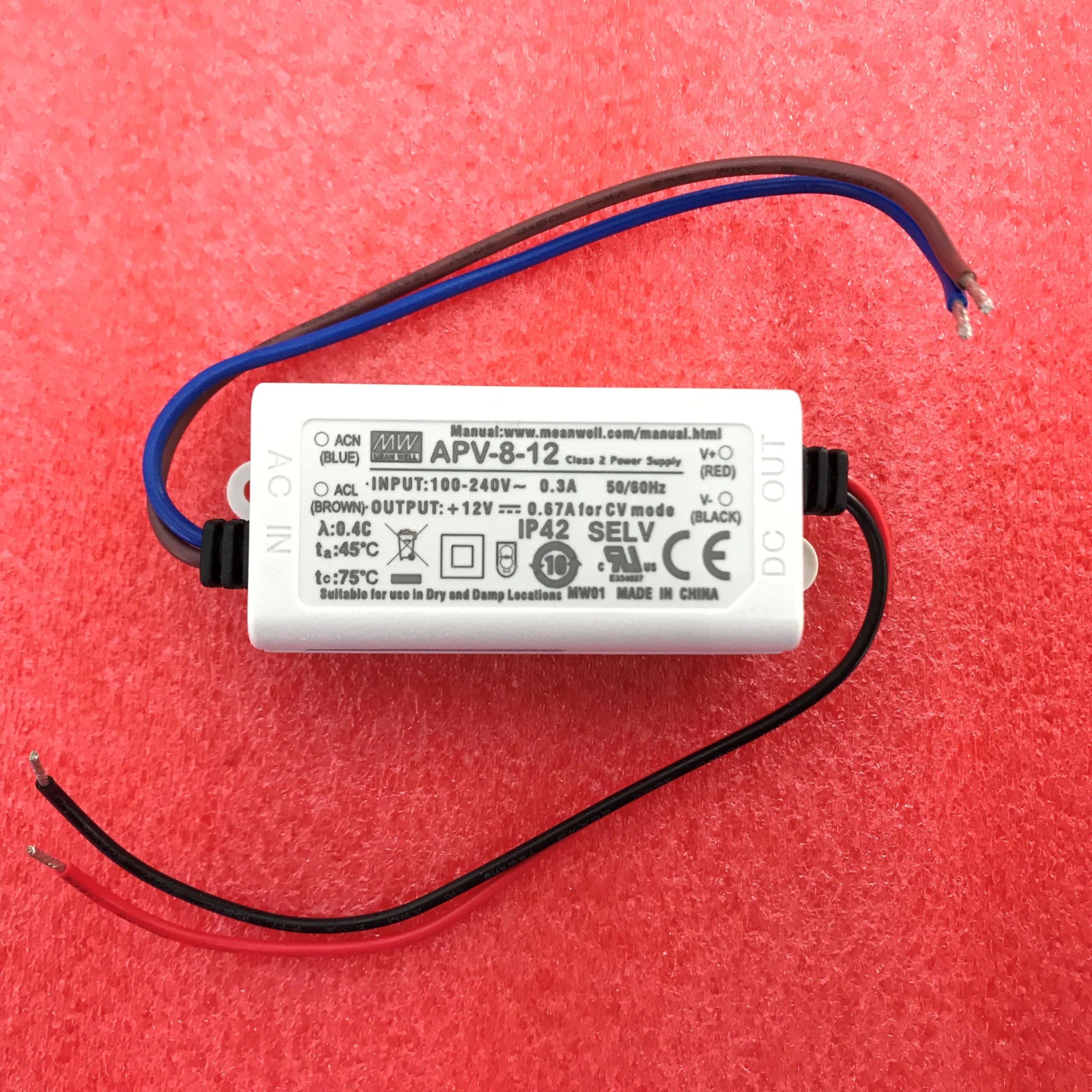 Mean Well APV-8-24 8.16W Single Output Switching Power Supply APV-8 24V 0.34A
