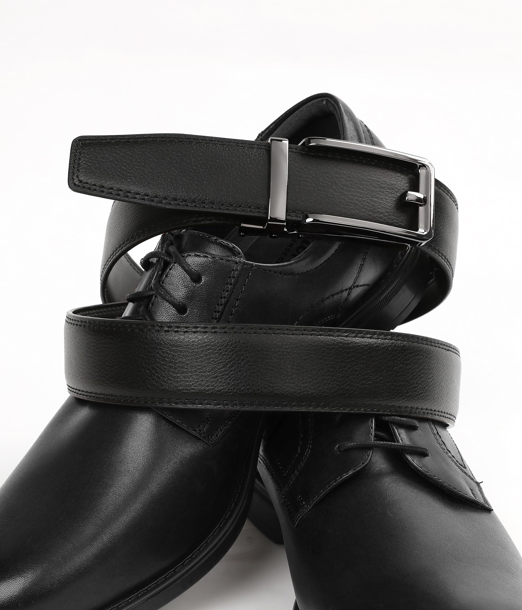 CHAOREN Cintura Uomo, Cintura Uomo Pelle Cricchetto Automatica Fibbia 35mm, Trim Regolabile per Adattars