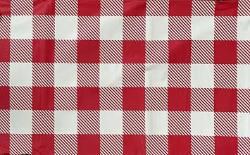 Summer Fun Red and White Checkered Vinyl Flannel Back Tablecloth Classic Gingham Design Waterproof, Wipe Clean, Durable Table Cover 60" Round