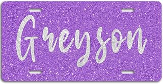 Customized Sign Bike Tag Bicycle License Plate ID Sign Name Tag, Personalized Glitter Name Plate For Garage, Bar, Home Decoration (6X12 Inch)