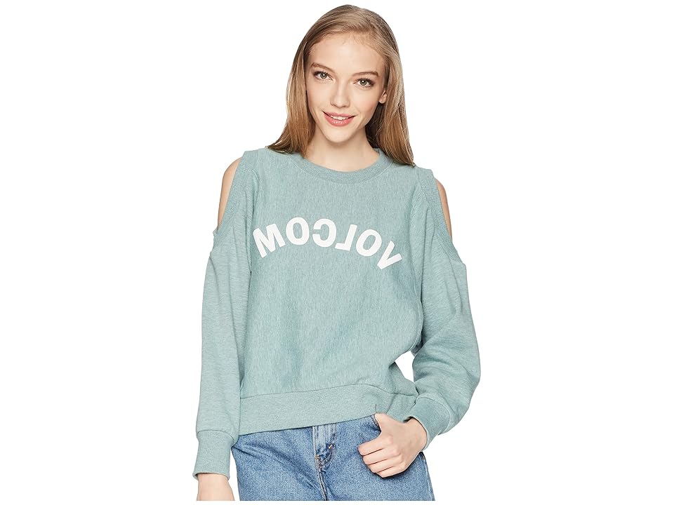

Volcom Edit Crop Crew (Aqua) Women's Clothing