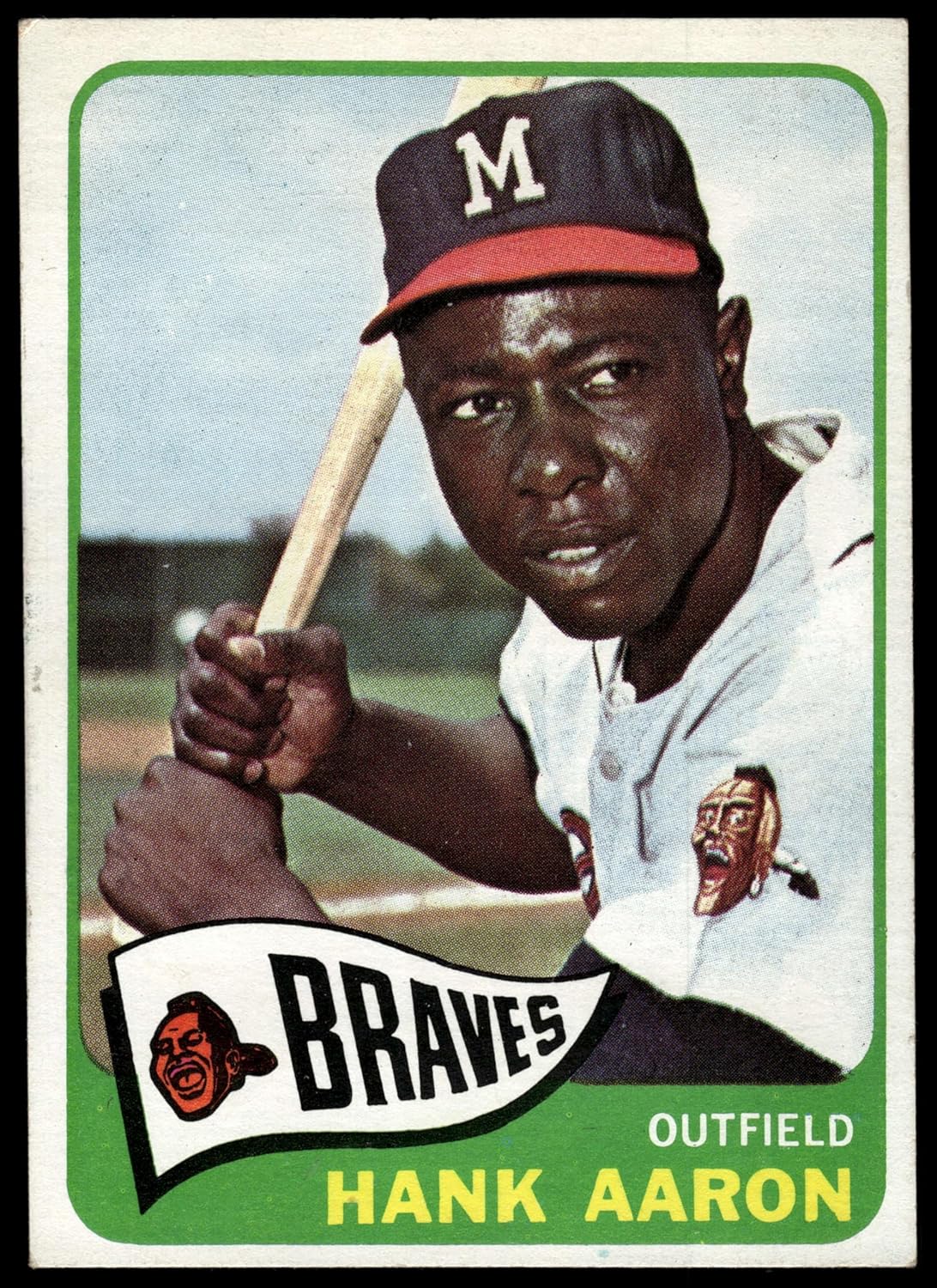 1965 Topps #170 Hank Aaron Milwaukee Braves (Baseball Card) EX Braves