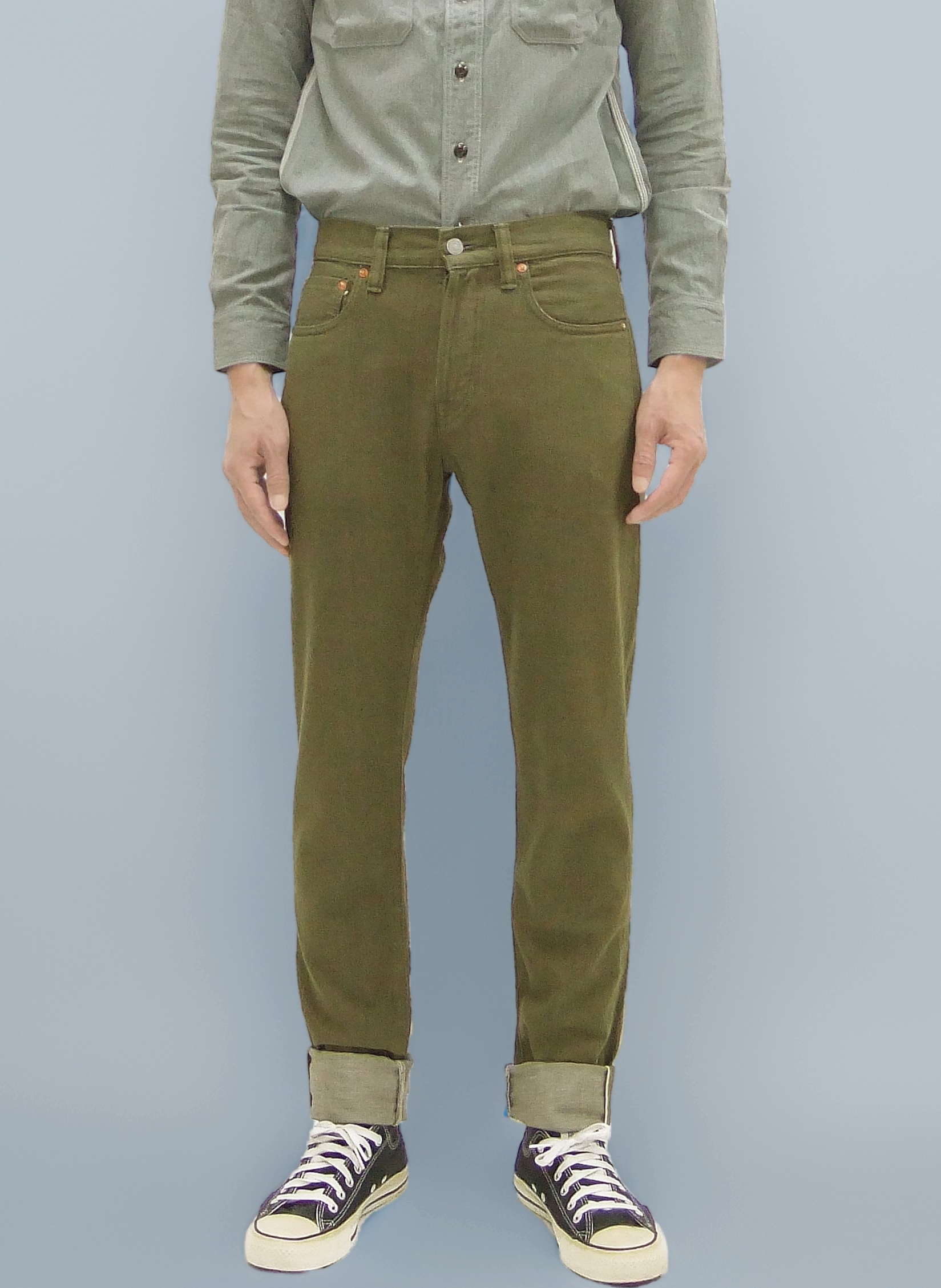 Amazon | [MOMOTARO JEANS] (桃太郎ジーンズ) グリーンデニム ジーンズ