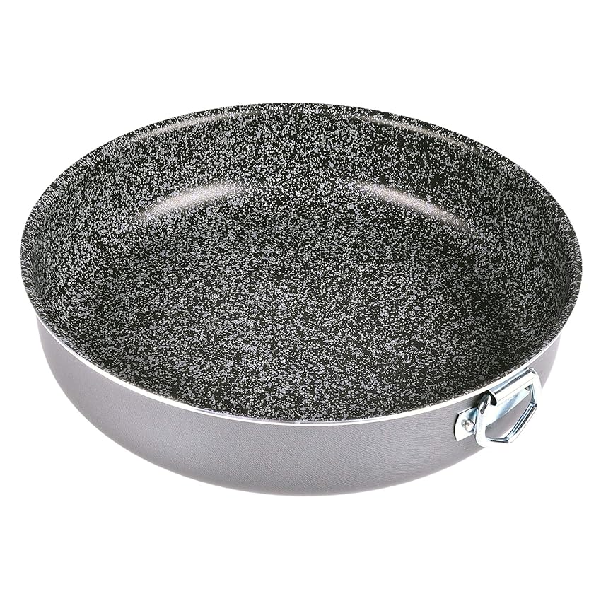 Alluflon Tradizione Italia - Tortiera con superficie in pietra, antiaderente, rivestimento antigraffio, adatta al forno, lavabile in lavastoviglie, 32 cm