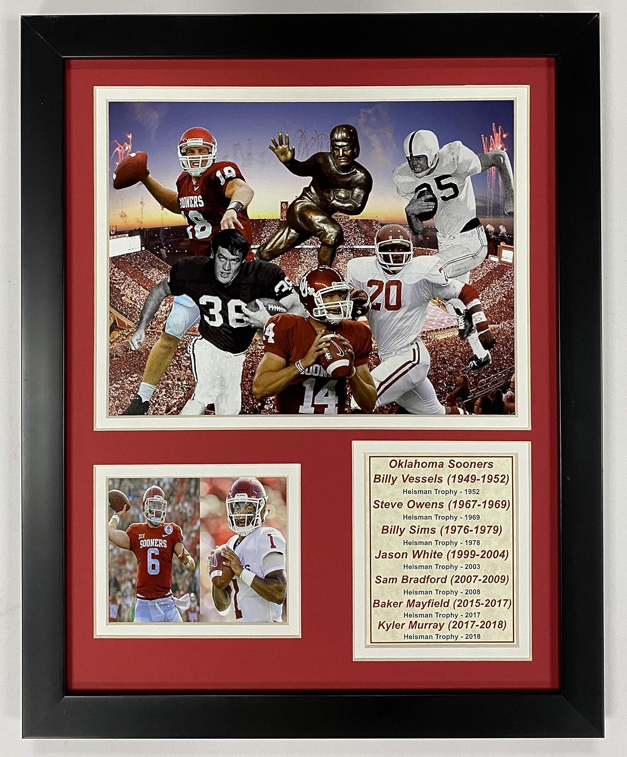 Legends Never Die Oklahoma Sooners Heisman Trophy Winners Collage