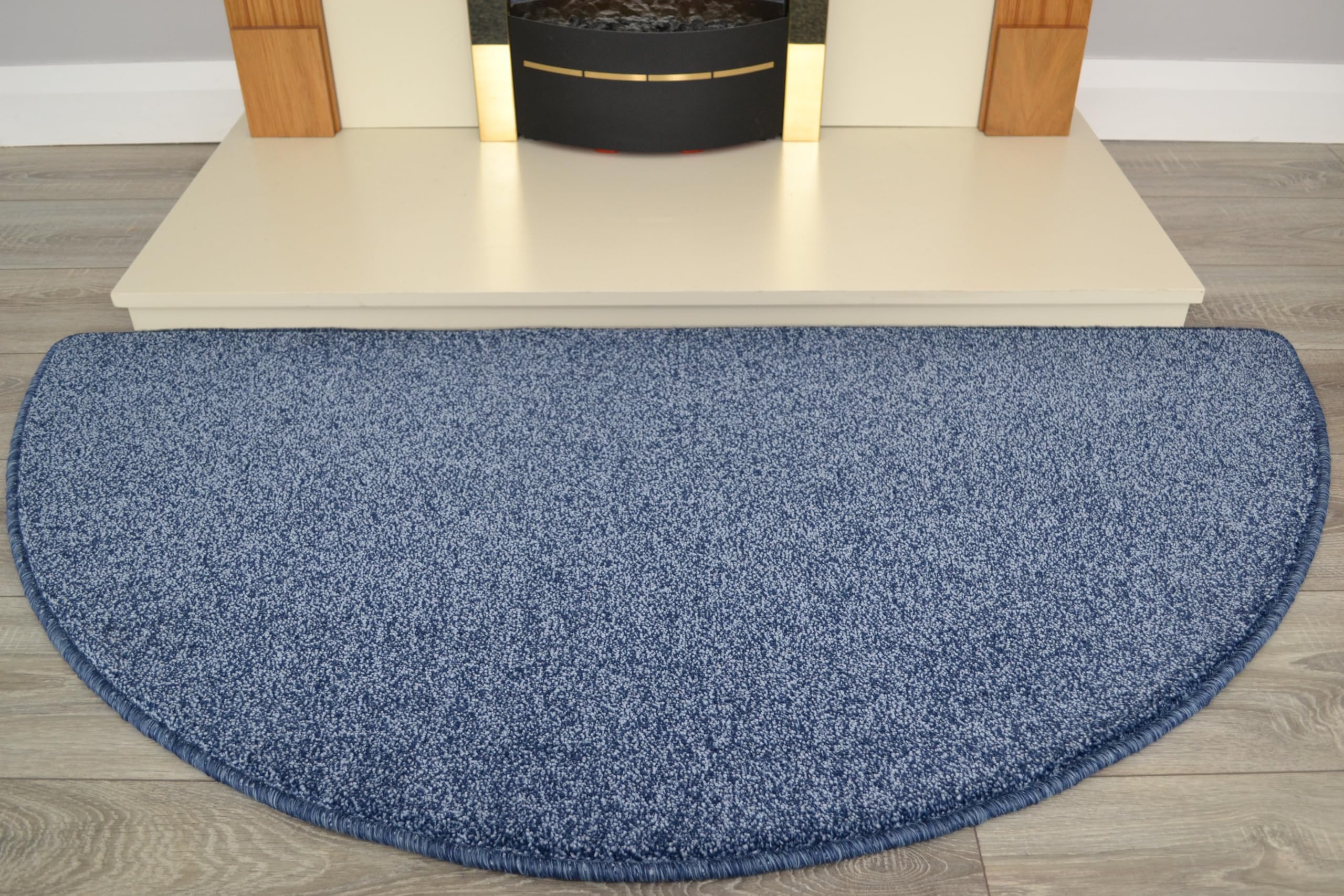 Half Moon Rug Fireplace Living Room Hearth Semi Circle Floor Rugs (Blue Mix, 70cm x 137cm)