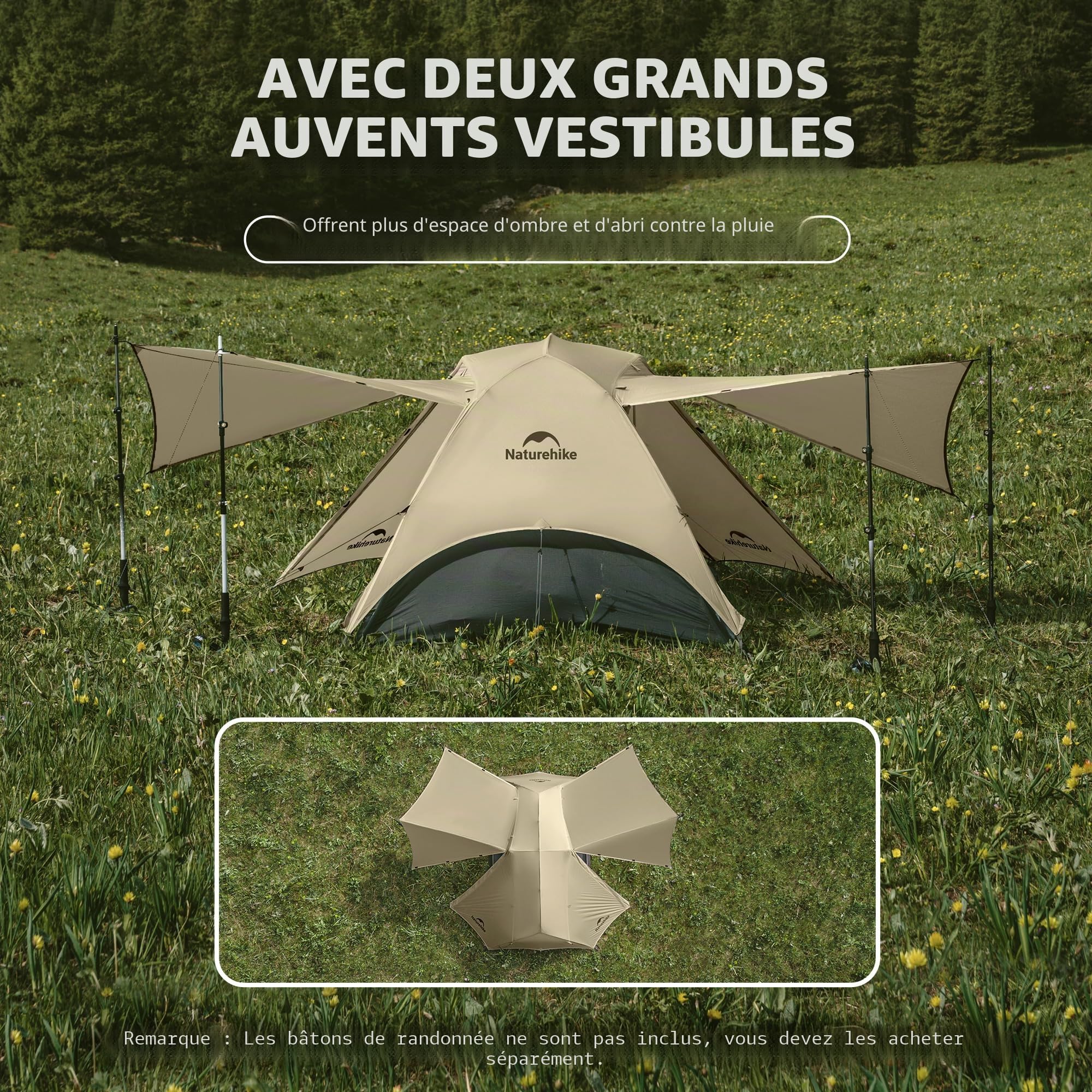 Naturehike Star River Tente de randonnée 4 saisons ultra légère double couche étanche pour randonnée, trekking et camping sauvage