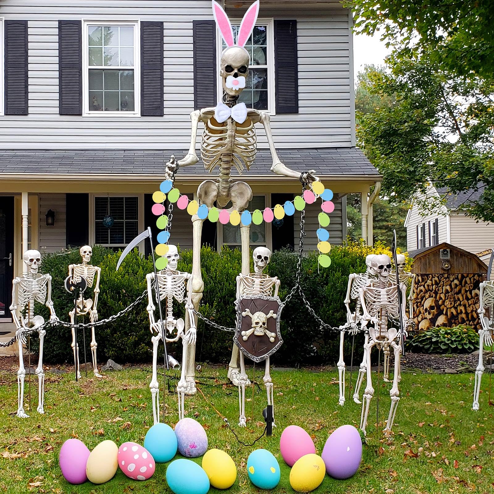 Snapklik.com : 4 Pcs Halloween 12 Ft Skeleton Costume Accessories Bunny