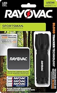 Rayovac Sportsman 18 Lumen 3AAA 6-LED Blood Tracking Flashlight with Batteries (SPBT3AAA-B)