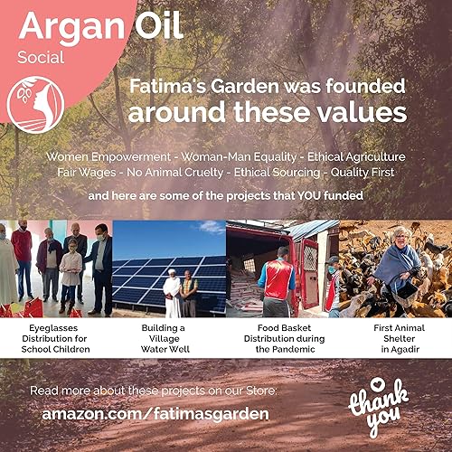 Miniatura 7 de Fatima's Garden Aceite de argán de pétalo de rosa - Hidratante antienvejecimiento orgánico, 5.1 fl oz