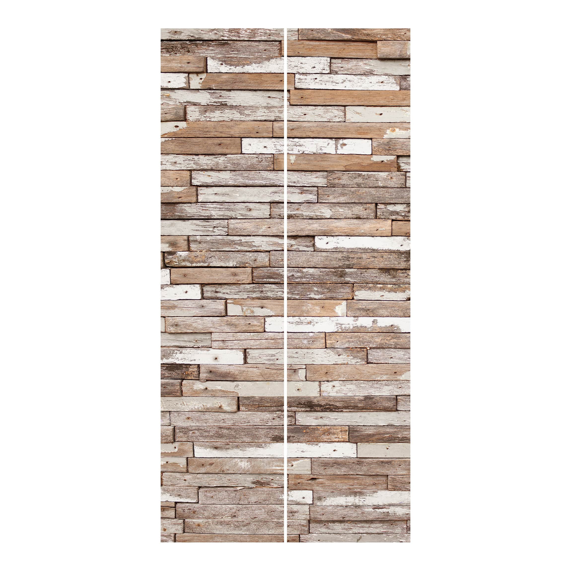 Schiebegardine halbtransparent 60er Paneel Klett Steinoptik Textil lichtdurchlässig - Motiv Modern Flächenvorhang Wohnzimmer Schlafzimmer 1703 (120x250 cm - 2er Set)