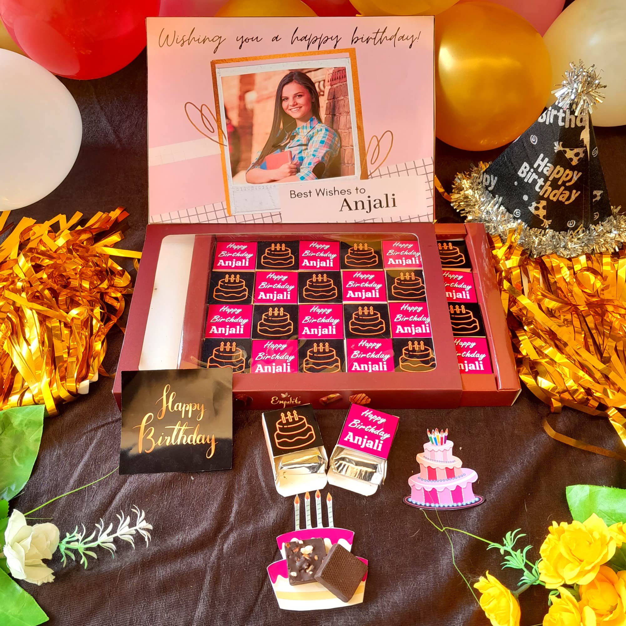 Expelite Personalised Birthday Gift Pack of 24 Pieces Dry Fruits Chocolate with Greeting Card for Friends and Family (B08R63NX7K) Amazon Price History, Amazon Price Tracker