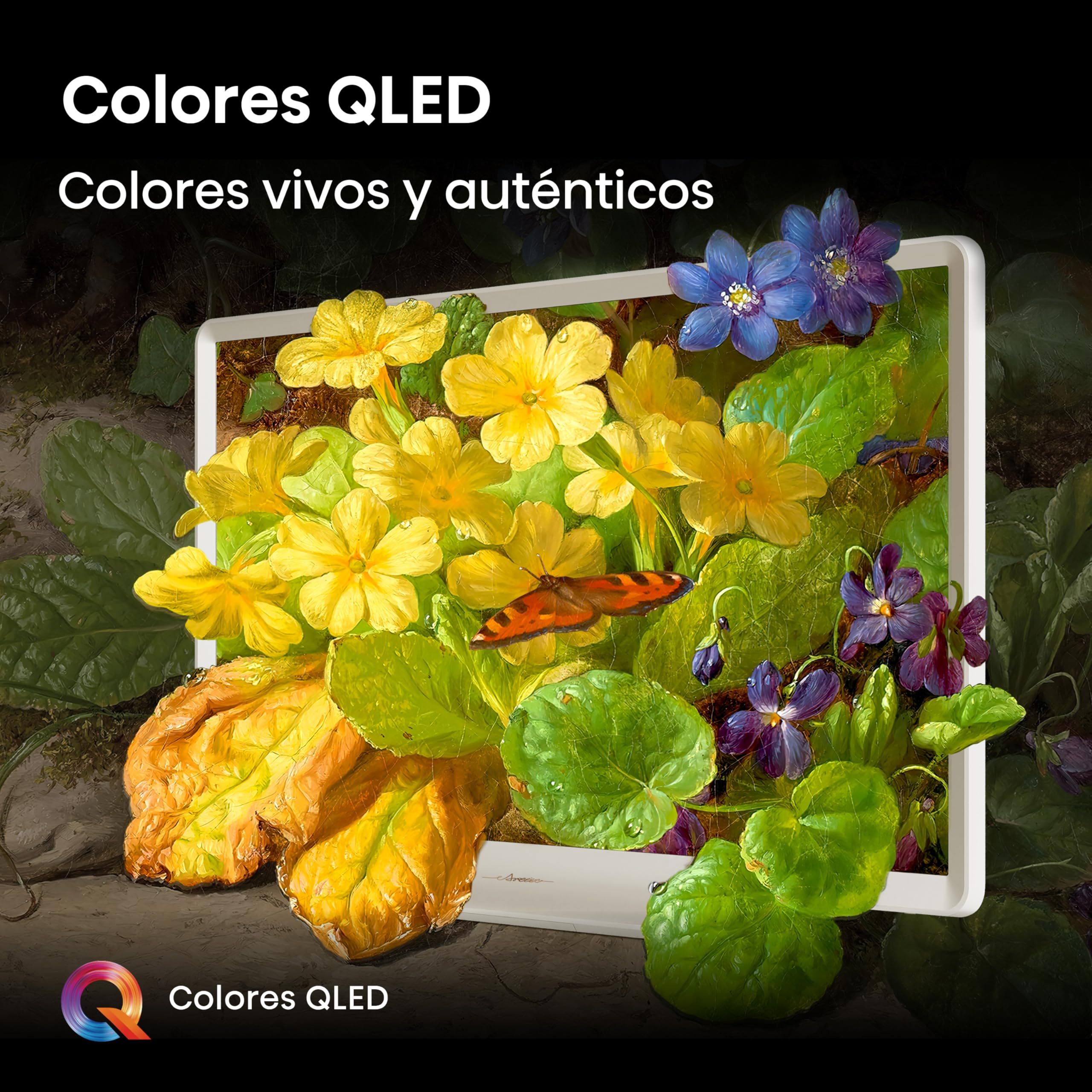 Hisense 32S5Q - Hi-QLED Smart TV 32 Pulgadas, Lifestyle TV, Diseño Artístico, Gallery Color, Dolby Atmos, Diseño Versátil, Modo Arte, Peana Moderna, Share to TV