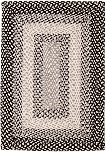 Super Area Rugs Alfombra trenzada de granja de 4 x 6 pies, alfombra de algodón suave natural para comedorcocina, alfombra tejida de campo primitivo,