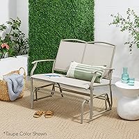 Vista 2 de Best Choice Products – Silla mecedora para 2 personas para patio al aire libre, banco para jardín, balancín de acero con tela Textilene, marco
