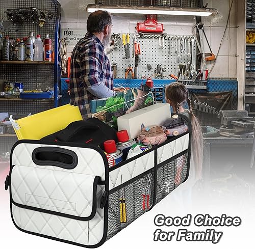 Miniatura 8 de Deosk Organizador de maletero de automóvil para SUV, organizadores de automóvil y almacenamiento con 6 bolsillos, accesorios de automóvil para