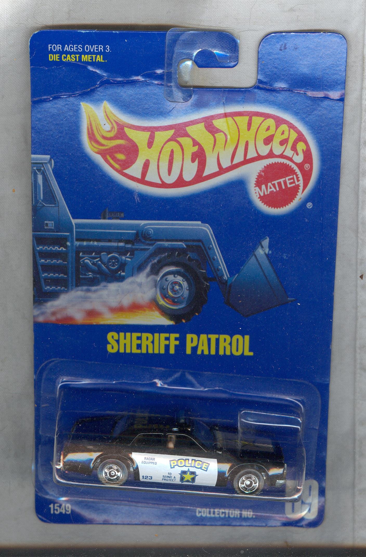 Amazon.com: Hot Wheels 1991-59 Sheriff Patrol All Blue Card 1:64