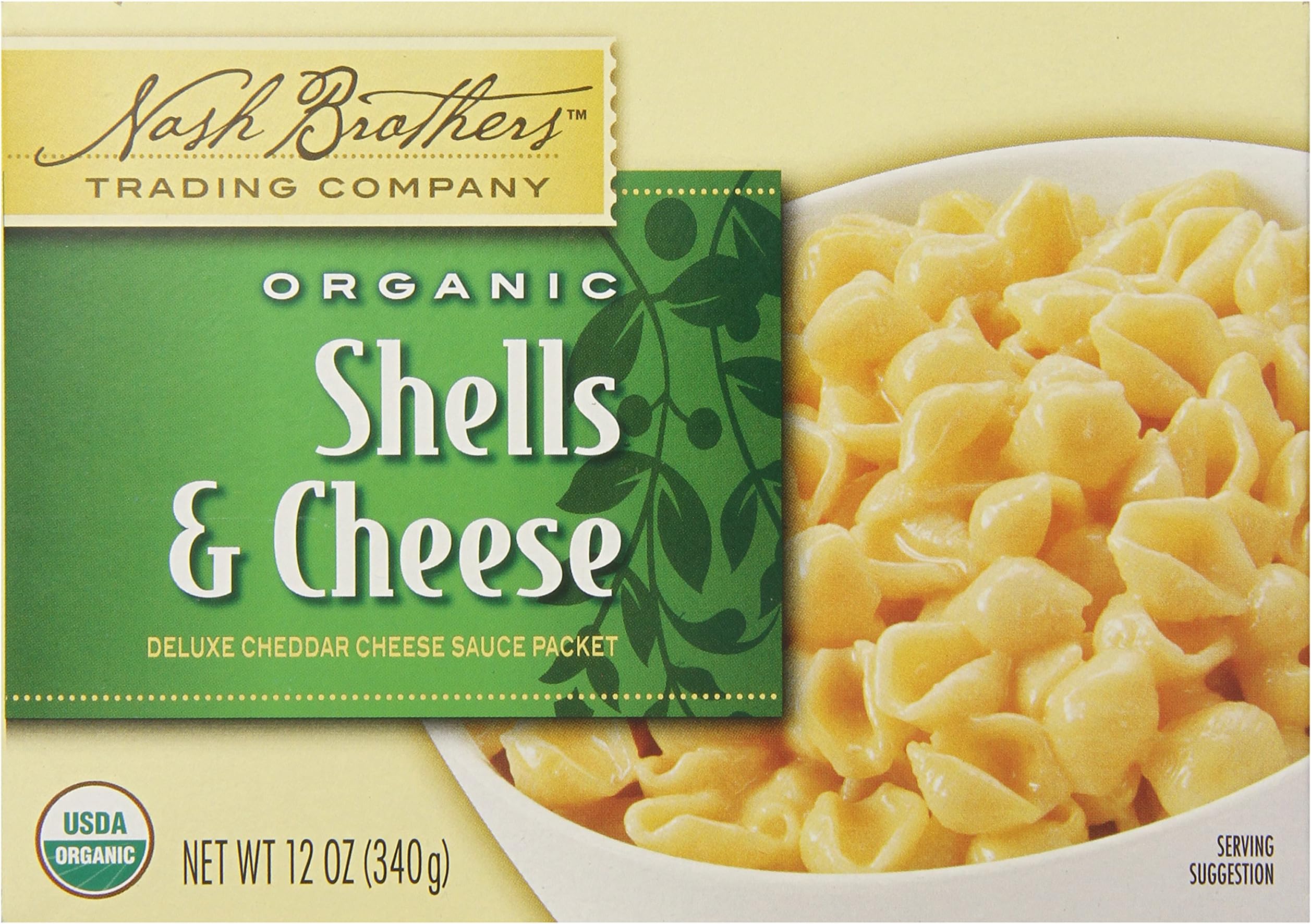 Nash Brothers Trading Organic Pasta, Shells and Cheese, 12 Ounce