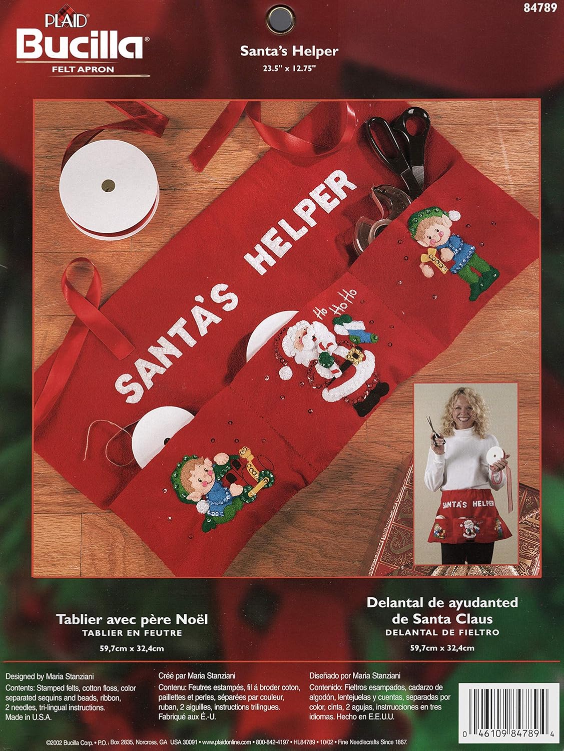 Bucilla "Santa's Helper" Felt Apron Kit 84789