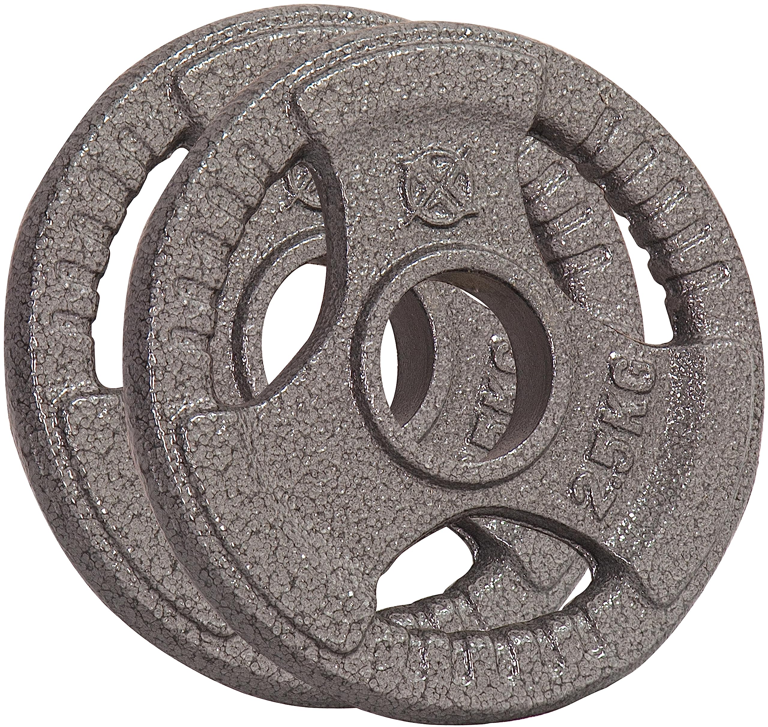 RIP X Pair of Tri Grip 2" Olympic Weight Plates in Cast Iron - 2.5kg