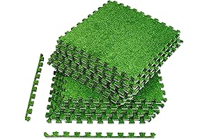 Sorbus Grass Foam Floor Tiles: Safe & Comfortable Outdoor Mat for Kids...