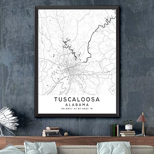 Miniatura 2 de Mapa de Tuscaloosa, Alabama, Light 2 (24x36)