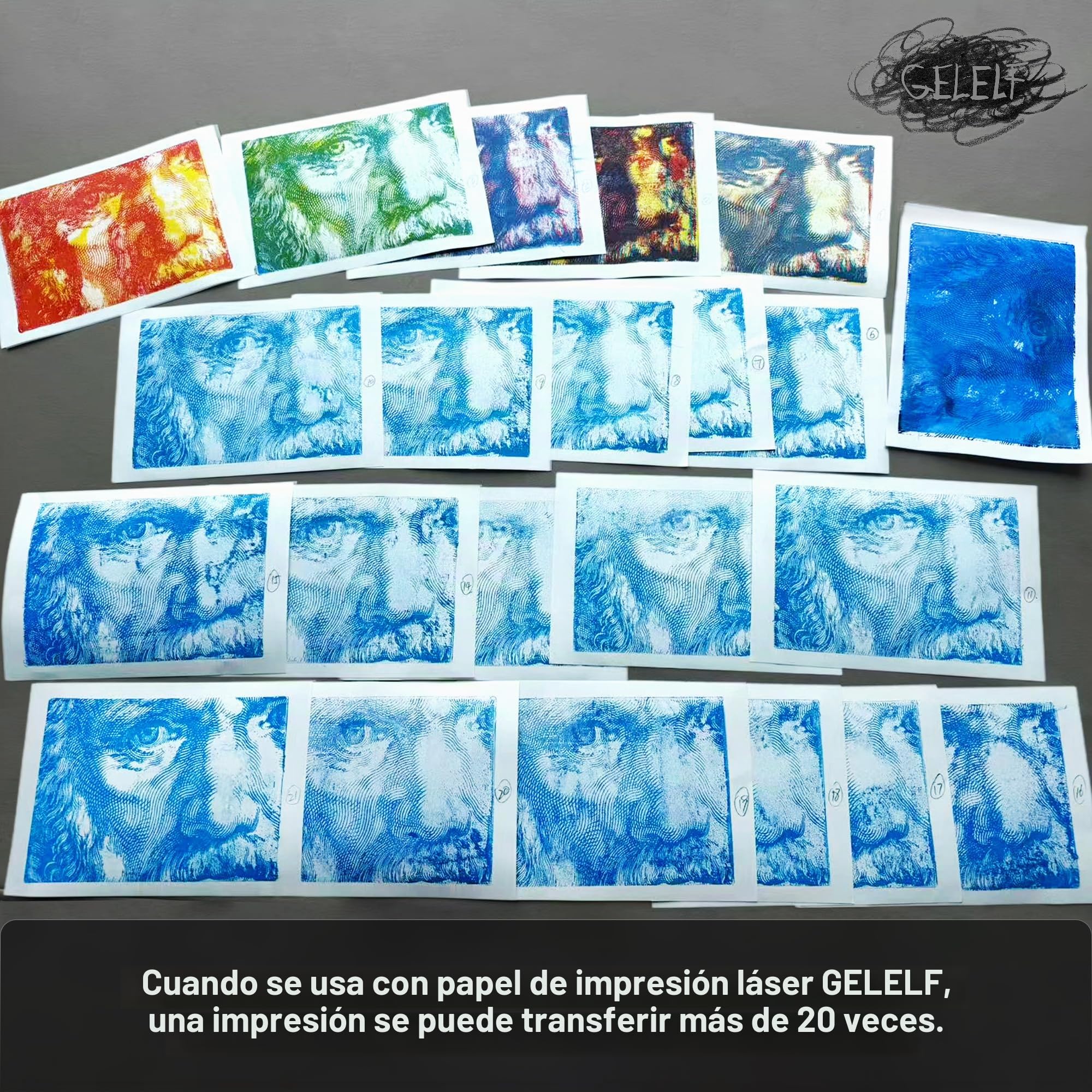 Pinturas acrílicas para impresión en placa de gel, transferencia perfecta, juegos de pintura acrílica especial para suministros de impresión de placas de gel, 9 colores, total 540 ml, juego de