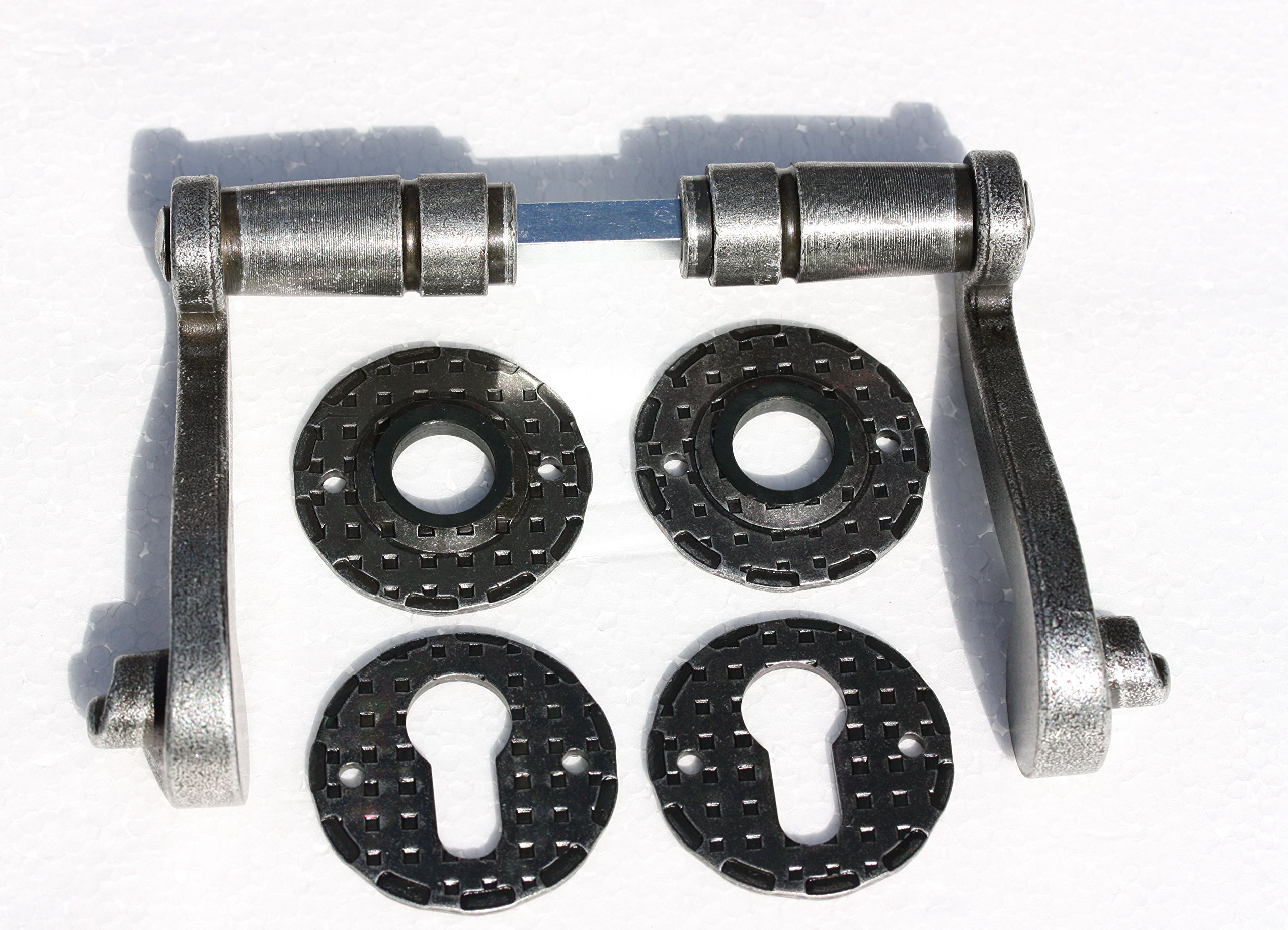 Serrure En Applique Poignées De Porte En Fer Forgé Rétro Européen Pour Porte De Jardin/cour Poignee De Porte Interieur Noir