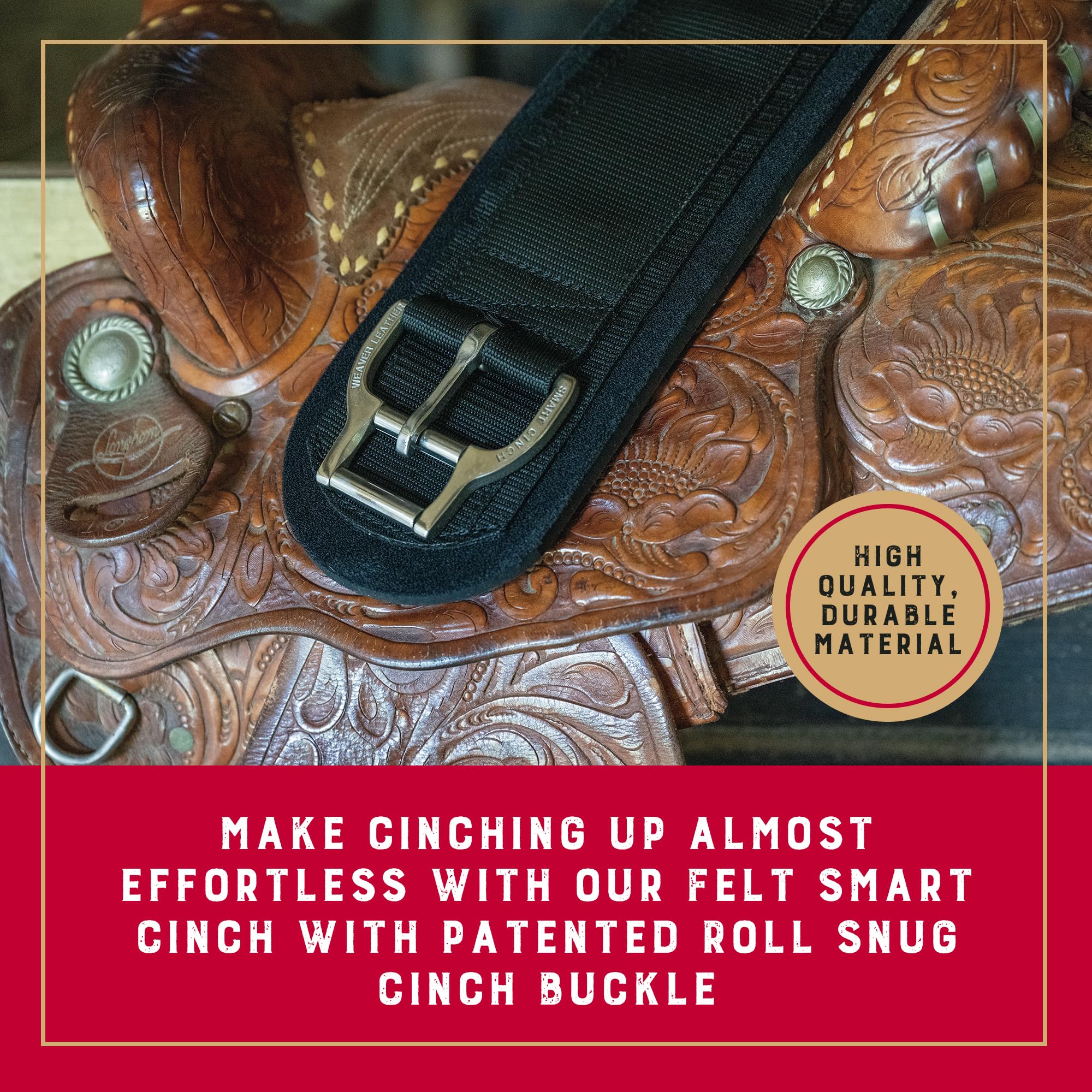 Weaver Leather Neopren Smart Cinch mit Roll Snug Cinch Schnalle