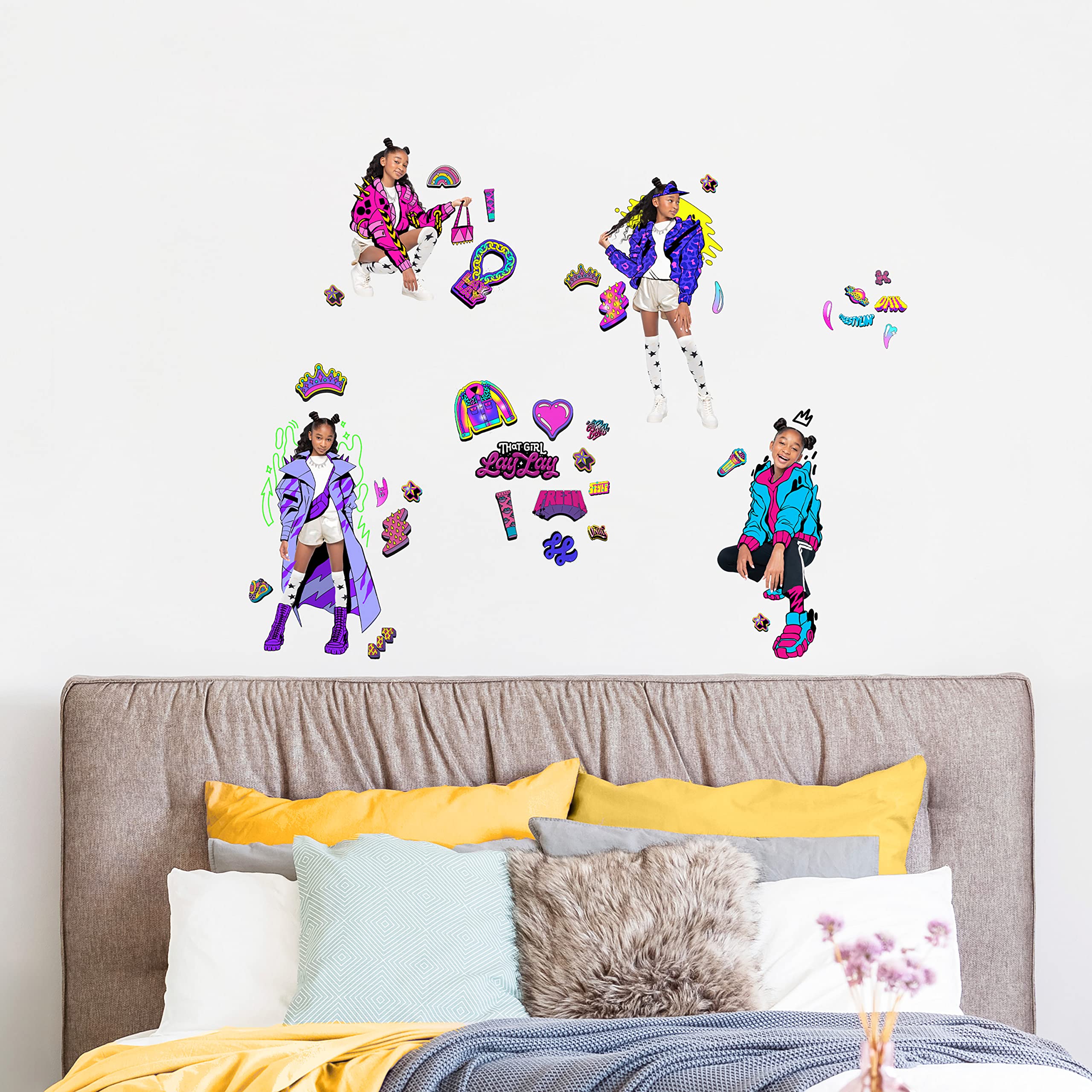 RoomMates Adesivo Murale Paisley Con Lavagna – Multicolore, Rimovibile E Riutilizzabile, RMK1657SCS