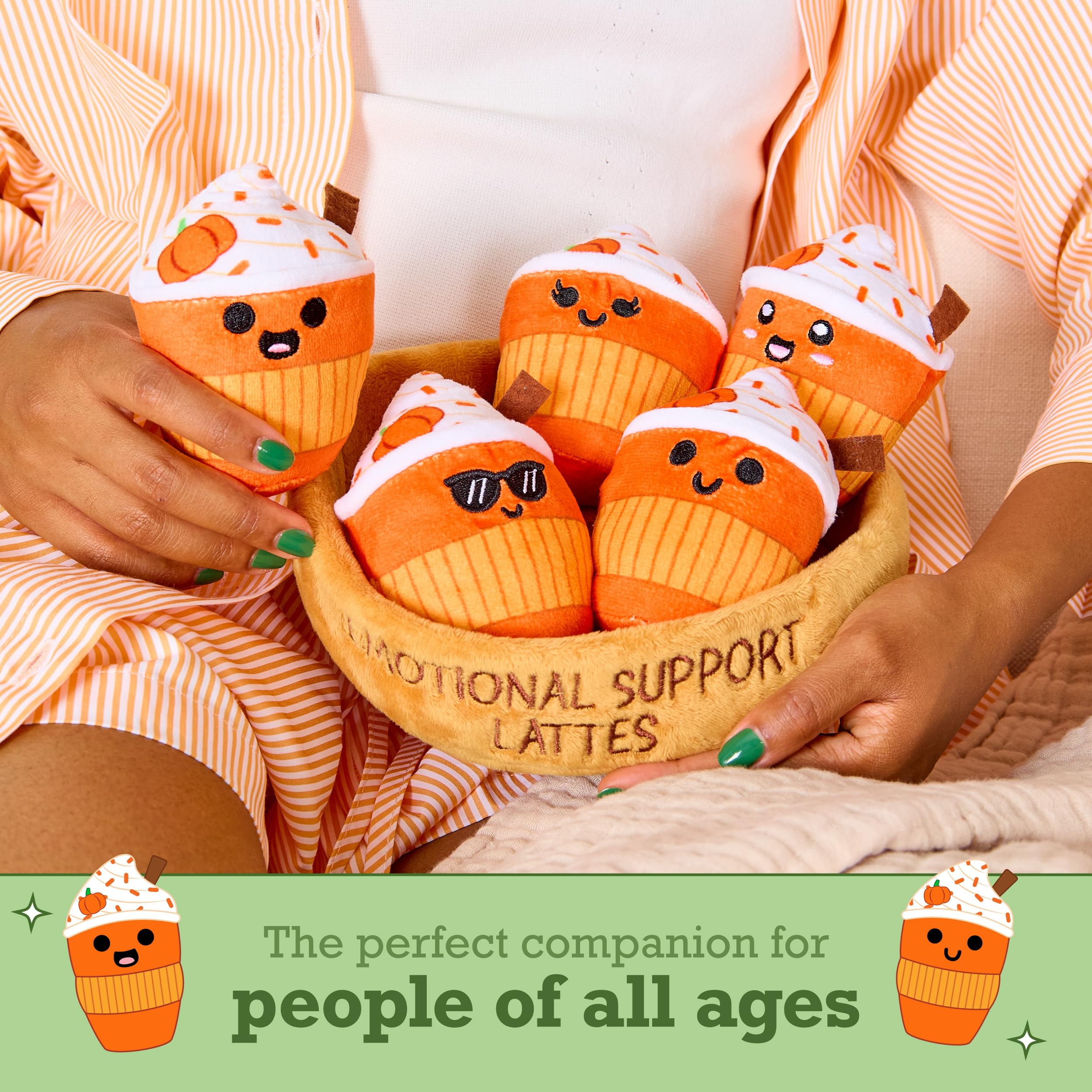 Emotional Support Lattes by Relatable, Fall Plushies Stuffed Animal Toy, Perfect Small Gift for Coffee Lovers Gift Baskets - Image 3