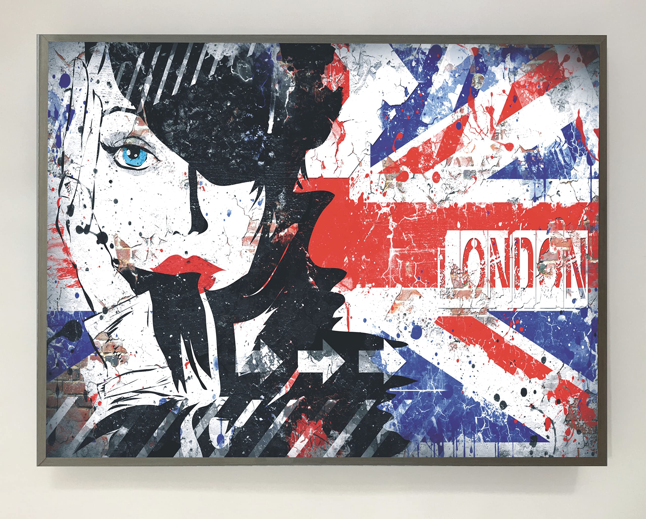 Cartel Vintage Iluminado con Luz Leds London