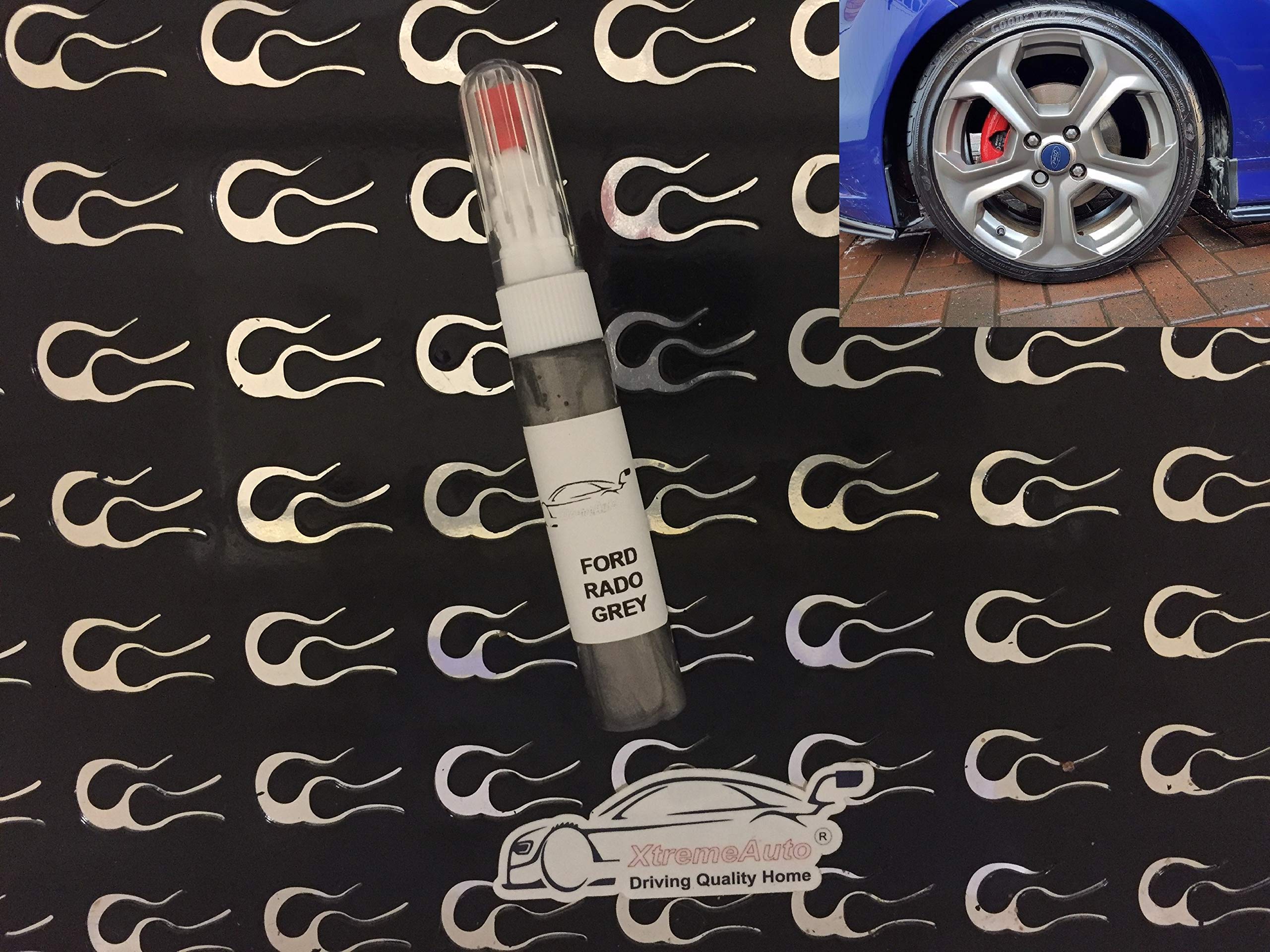 Xtremeauto Touch Up Rado Grey Paint Alloy Wheel Repair Kit 15Ml Scratch Curb Chip Needle & Brush Precision (Touch Up)