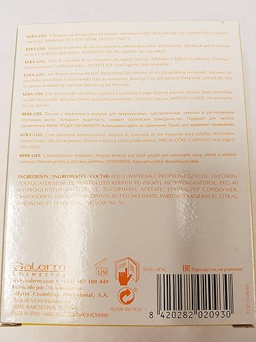Miniatura 2 de Salerm Cosméticos Kera-liss - 4 Viales x 0.44 oz