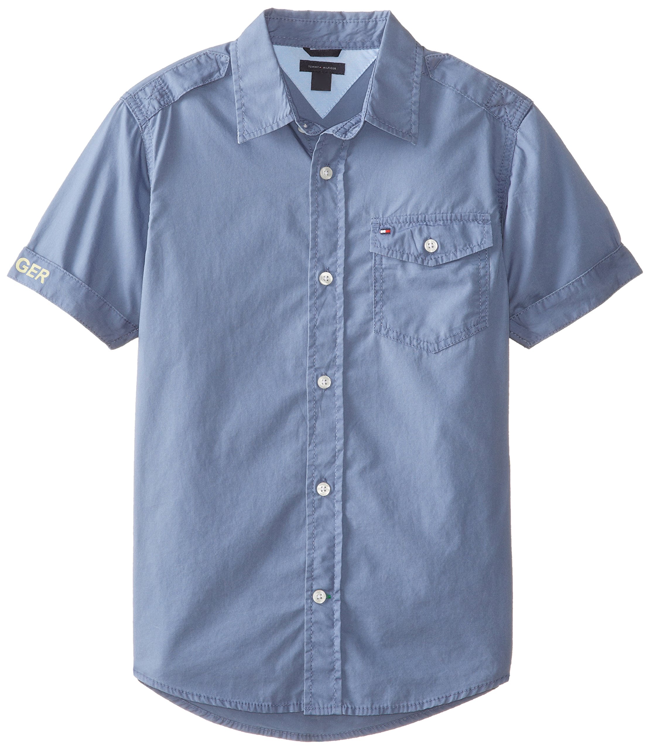 Tommy Hilfiger Boys' Short-Sleeve Parsons Solid Shirt
