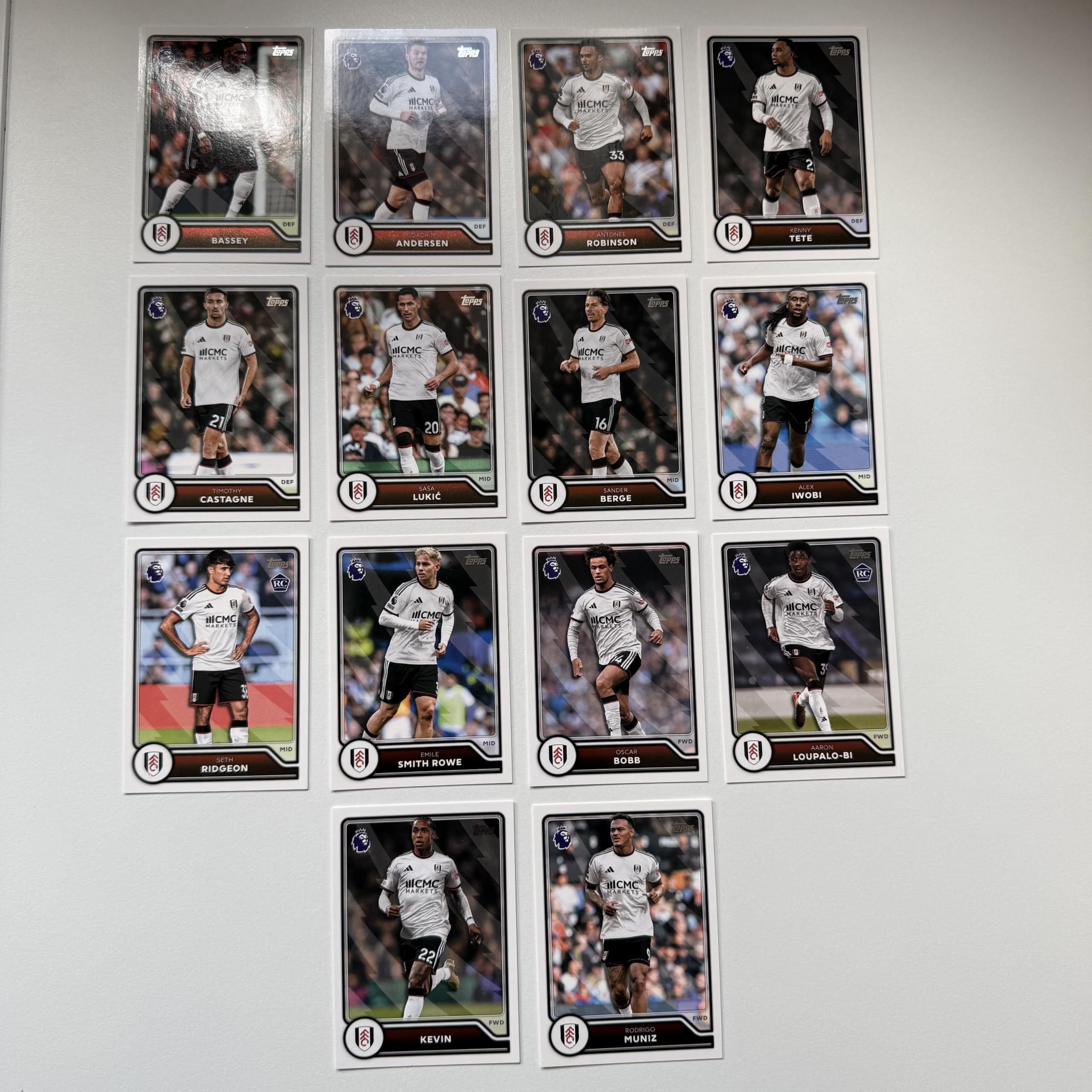 Flagship Premier League 2026/27 Fulham Base Card Team Set