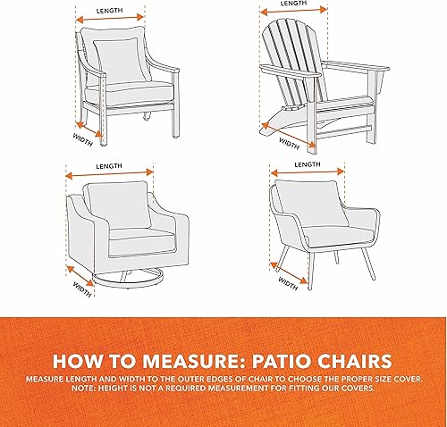 Miniatura 4 de MODERN LEISURE Basics - Funda para silla giratoria para patio, color beige