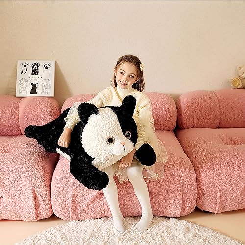 Miniatura 5 de Tumyay Juguete de peluche de vaca gigante suave, juguetes de vaca grande, tamaño grande, enorme y esponjoso, peluche de gran tamaño, regalos de