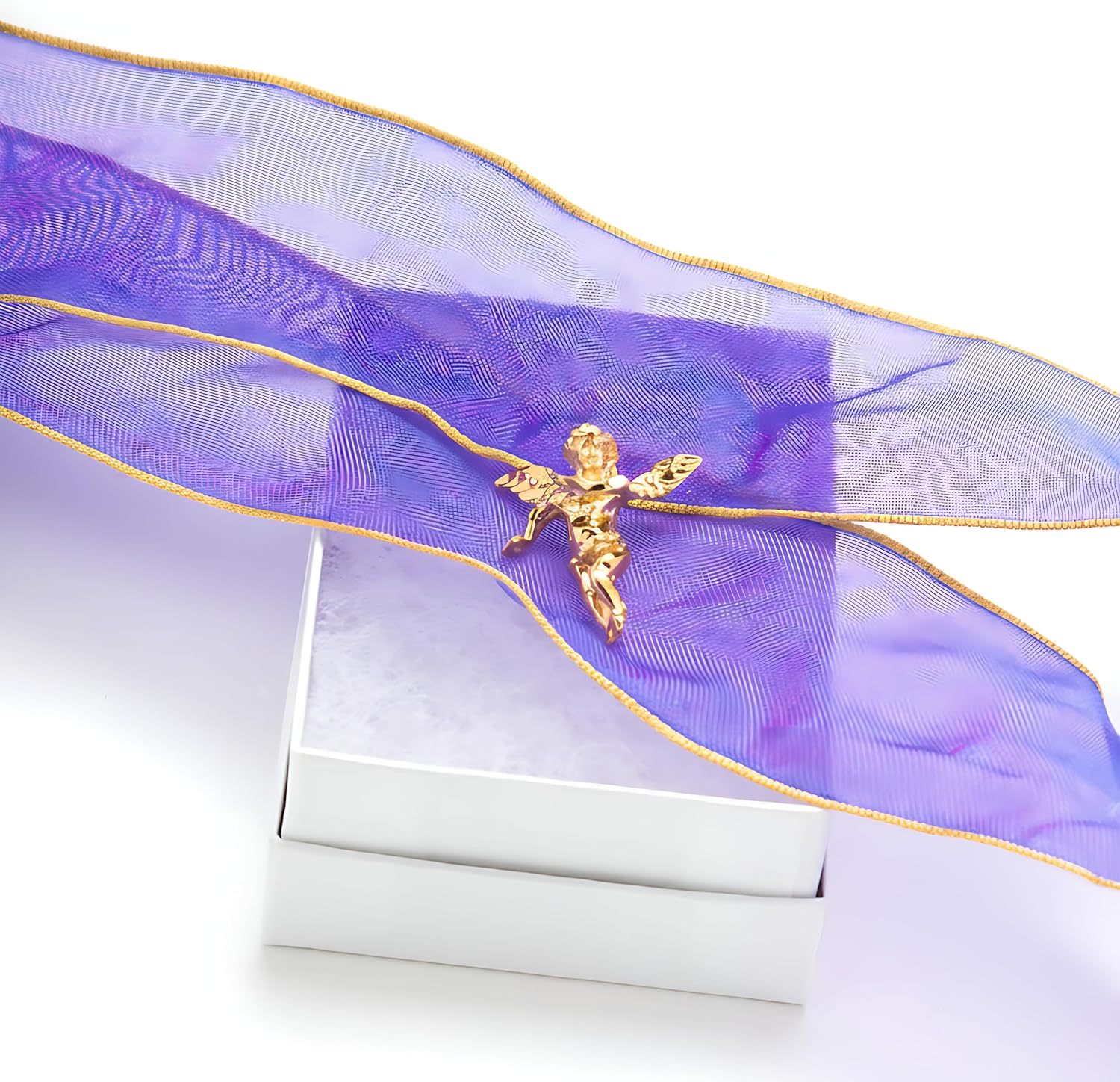 LIFETIME JEWELRY Medium Guardian Angel Pendant Necklace Charm 24K Real Gold Plated - Image 5