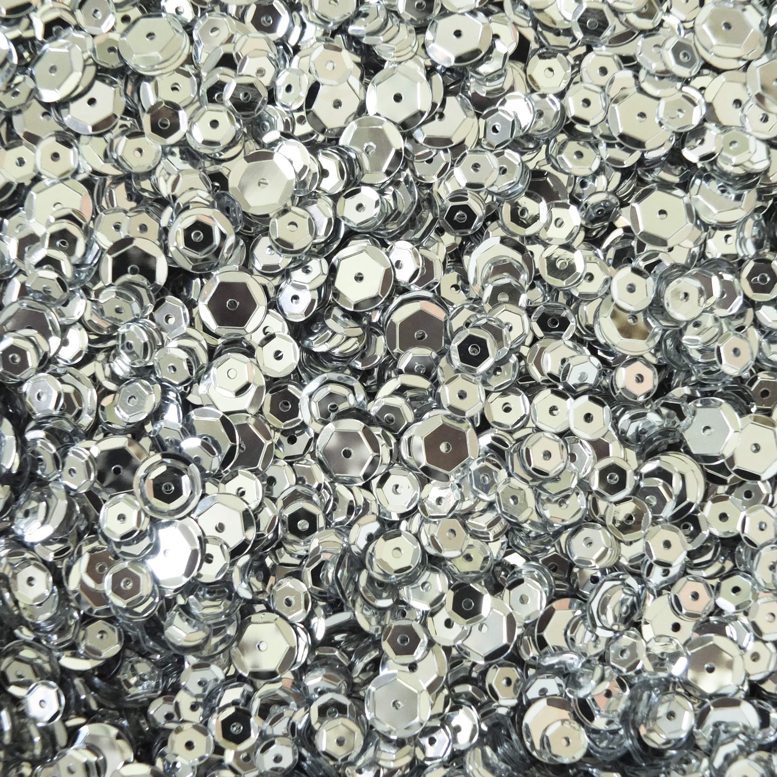Silver Sequin Bulk Mix 8mm and 5mm Shiny Metallic Made in USA Over 10,000 Sequins!