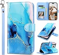 Vista 1 de ULAK Funda tipo cartera compatible con iPhone 15 Pro Max con soporte para tarjetas, diseño de piel sintética con función atril [bloqueo RFID]