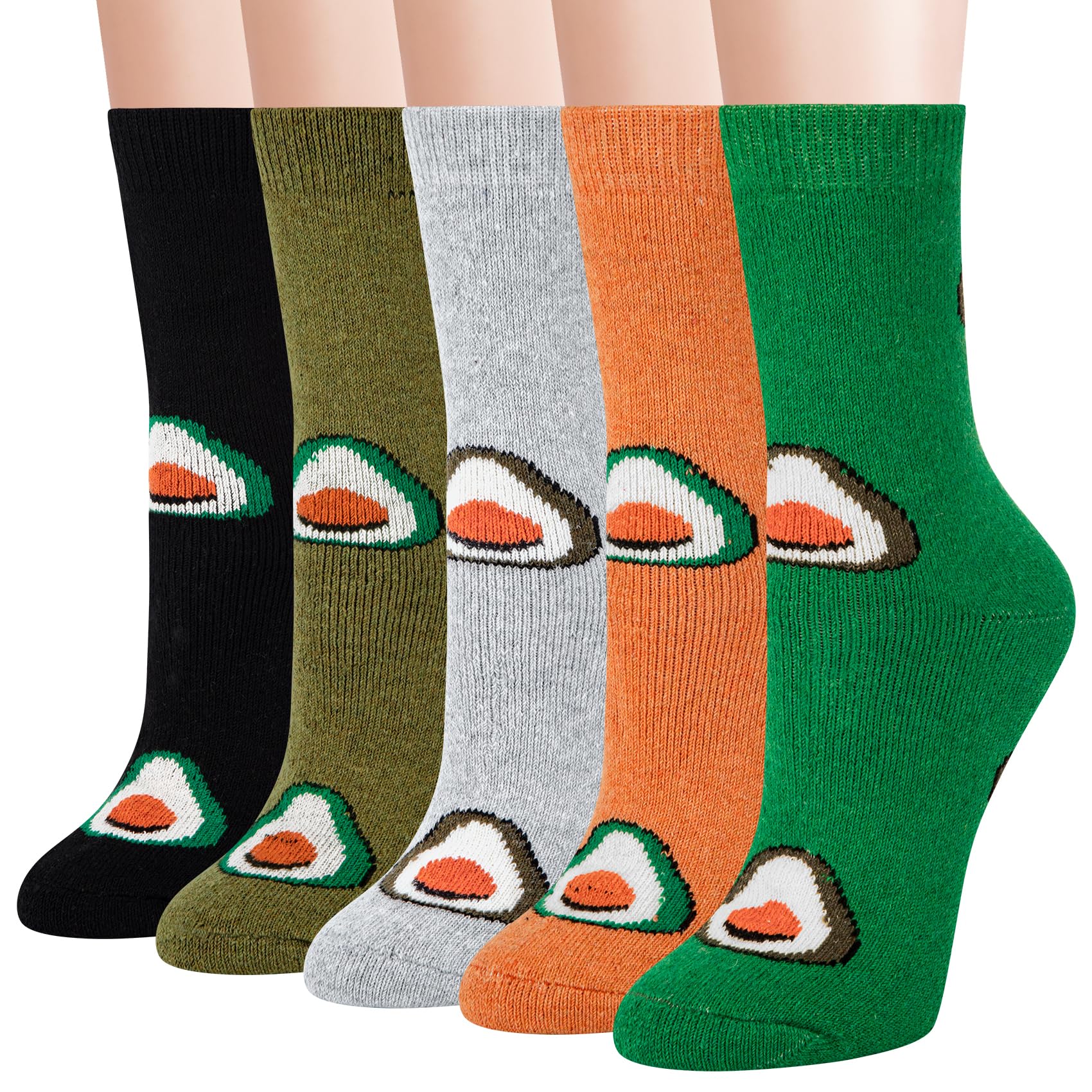 YSense Snug 5 Paia Calze Donna Lana Invernali, Termiche Divertenti, Vintage Natalizi Fantasia